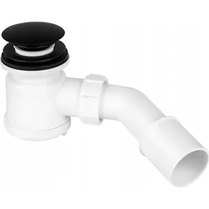 Dušas paliktņa sifons McAlpine HC26CLMB 50 mm Click-Clack melns matēts, misiņš