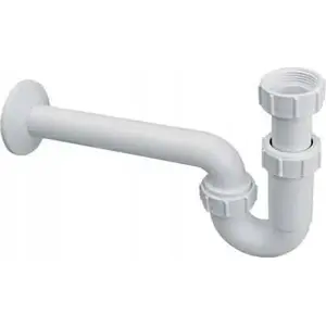 Сифон для раковины McAlpine HC4PF-32 с металлическим сетчатым фильтром и резиновым затвором, 5/4x32