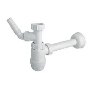 Pudeļveida sifons McAlpine HC2WM-32 5/4" DN32 zems balts