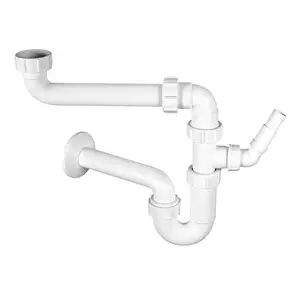 Сифон McAlpine бутылочный 5/4" (DN32) с удлинителем, белый - HC4PF-32SPSW