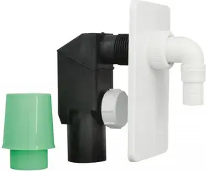 Concealed Toilet Flush Plate Hydroland under-wall syphon, white