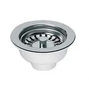 McAlpine sink waste with strainer BSW50P-POL — single bowl sink trap, plastic outlet