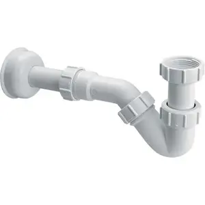 Сифон McAlpine HC23 5/4" с удлинённым отводом, белый