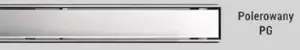 Linear shower drain SpiroFlex AQUA STEEL LA 700 with brushed grate (model SX-OLA700SZG)
