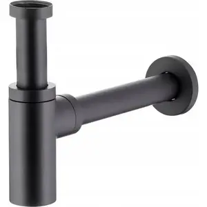 Bottle Washbasin Trap kfa² 600-003-81 Round, Black