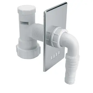 Подтопный сифон McAlpine HC14WM32 хром DN32 для скрытой установки