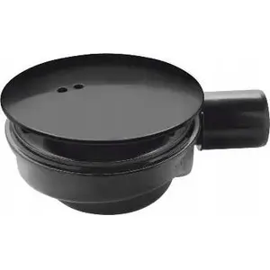 Shower tray siphon Kerra 19232, black, Speed2 ø90 mm, height 50 mm, outlet ø40 mm, flow 42 L/min, top access