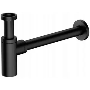 Сифон для раковины CERSANIT INVERTO OVAL S951-713 черный — сливной сифон для умывальника