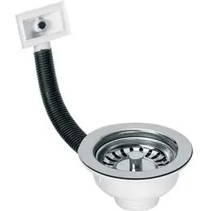 Сифон для мойки McAlpine FSW50PR с выпуском и сеткой 1,5"
