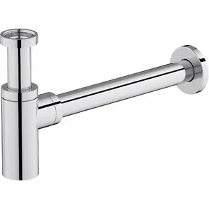 Washbasin siphon CERSANIT INVERTO OVAL chrome S951-712 — basin drain trap