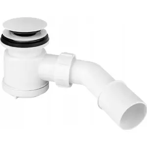 Sifons McAlpine HC26CLCPWH dušas paliktnim 50 mm klik-klak, balta misiņš
