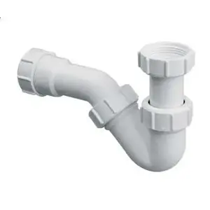 Sifons McAlpine HC22 5/4" balts cauruļu veida izlietnei