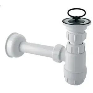 Бутылочный сифон McAlpine HC1L 5/4" (DN32) низкий белый