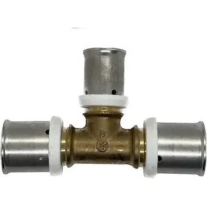 Brass Press-Connection Reducing Tee Herz P722006 20×26×20 mm