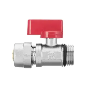Bumbu vārsts INVENA MINI ar blīvgredzenu un PEX vīriešu savienojumu GZ½" × 16mm × 2mm - ZK-57-C15