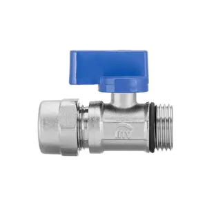 Bumbu vārsts INVENA MINI ar blīvējumu un PEX savienojumu G½" vīrietis x 16 mm x 2 mm ZK-57-N15