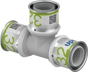 Фитинг-тройник для пайки Uponor 1039947, серый, 1 шт