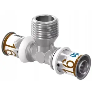 Plastic push-fit connector Uponor Prestee Unipipe np 16 mm × 1/2" × 16 mm