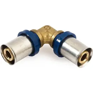 GF elbow 90° press-fit clamp 20 mm, brass — GF 5S0020H202000T