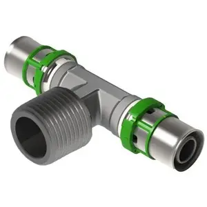 Тройник прессовый Comap MultiSkin латунь/оловянное покрытие 16 x 1/2" x 16 (для запрессовки)