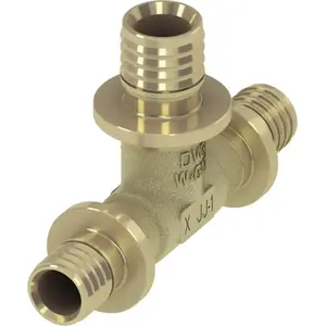 TECE reducing tee TECEflex brass standard 32x25x25, model 760520