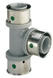 VIEGA PEXFIT T-piece 20×20×20 mm, brass press fitting for PEX pipe