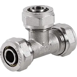 Тройник Perfexim 70A 25 x 20 x 25 мм – сантехнический латунный фитинг (61-010-2520-000)