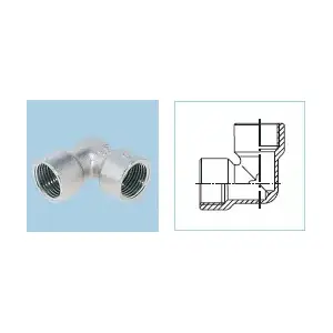 Pipe Elbow Threaded 1/2" Kisan 30.20.21 — threaded plumbing elbow 1/2 inch