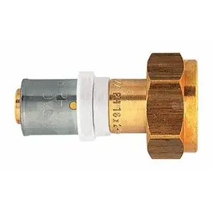 Straight Coupling with Half-Nut Herz P702081 20x2 to G3/4 Cone Seal
