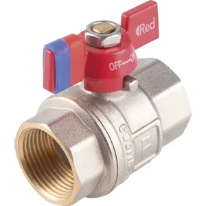 Bumbu vārsts ar uzgriežņu savienojumu un rokturi 3/4" FERRO F-Power Pro