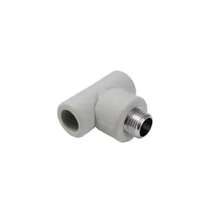 Plastic pipe tee Detal-met Trójnik PP 20 mm with 3/4" male threaded branch
