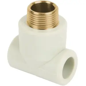 Pipe Tee Alkotest TZ2512, male-threaded 25 x 1/2, PP-R plumbing fitting, pack of 50