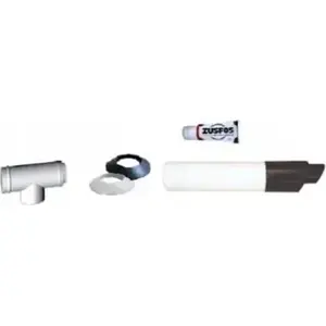 Flue pipe element Almeva LIK, wall exhaust, 1.05 m, DN60/100