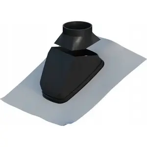 Pāreja jumta caurulēm Ricom ZB125UBPS slīpiem jumtiem, DN100–125, 25–50°, melna