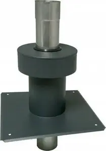 Вертикальное окончание вентиляции SpiroFlex 60/100 с кровельной плитой, окрашенное антрацит