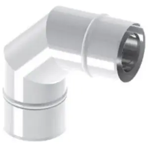 Jeremias flue elbow 87° 60/100 painted TWIN22060/100