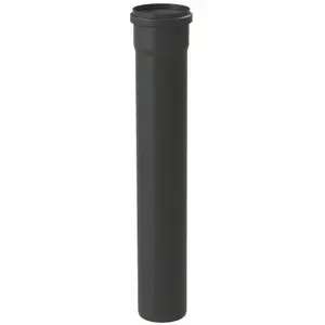 Flue Pipe Almeva STARR DN80 with Socket, 2 m, UV-stable black