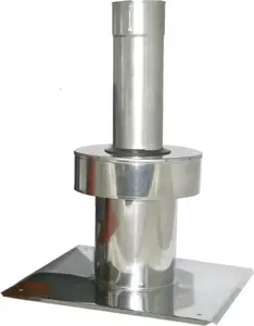 SpiroFlex vertical termination 60/100 with roof plate stainless steel SX-TDNV60/100ZPDN