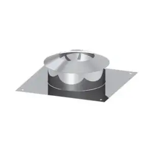 Jeremias roof plate with rain collar 80 TN0625080 — chimney roof flashing, Ø80 mm