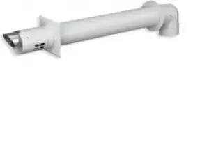 Flue Air-Exhaust Horizontal Duct Vaillant 82/125 mm L=750 mm with Windshield (DWZ)