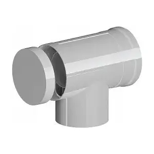 Ricom elbow PP-AL 87° DN80/125 with inspection and gasket (model PP80/125RB)