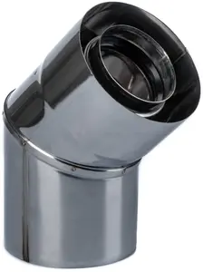 SpiroFlex turbo double-wall elbow 60/100 mm, 15° angle, model SX-TDN60/100K15