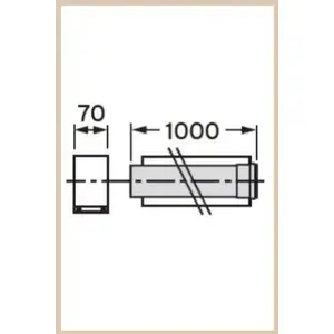 Izplūdes pagarinājuma caurule Vaillant DN80/125 1 m modelis 303203