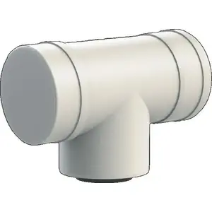 Flue Pipe Elbow Tee Almeva LIK DN60/100 LPUK05