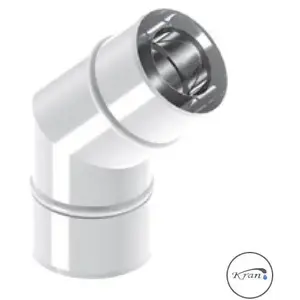 Flue Elbow Jeremias 45° 80/125 mm painted - TWIN19080/125