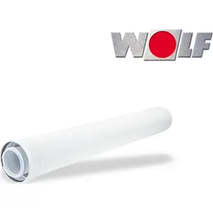 Gaisa-dūmu vads DN80/125 1000 mm, balts — Krzys-Pol