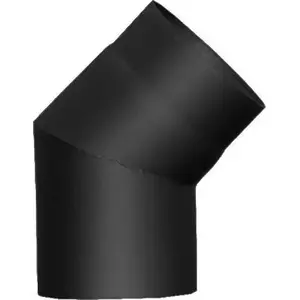 Elpala 45° Ferrolux FERROLUX KOLANO 45st. 130 CZARNY — 130 mm, melns