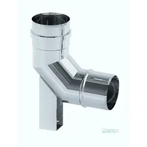 Flue elbow Jeremias Kolano podparte 87° Ø60 mm ALBI-TN06E060