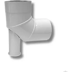 Колено turbo SpiroFlex 80/125 (nv) белое 90° с подставкой - SpiroFlex SX-TDNV80/125K90PB
