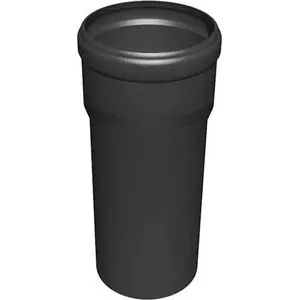 Almeva STARR flue pipe with collar 1 m DN 80, UV‑stable black